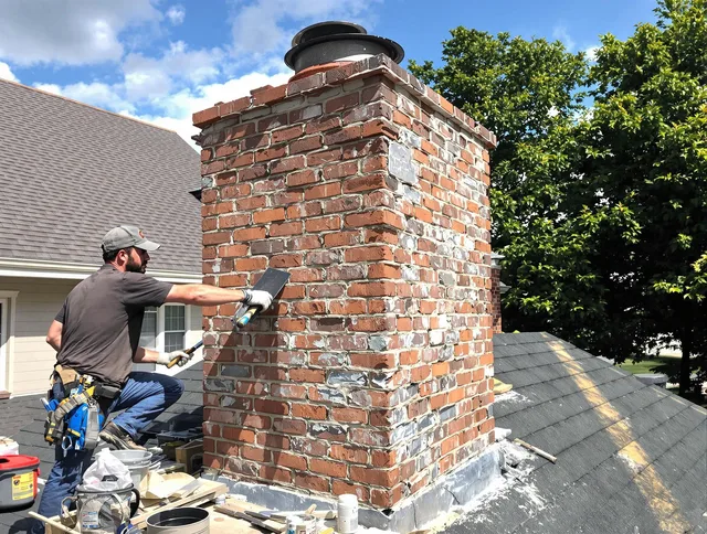 Completed chimney rebuild by Spring Hill Chimney Sweep in Spring Hill, FL