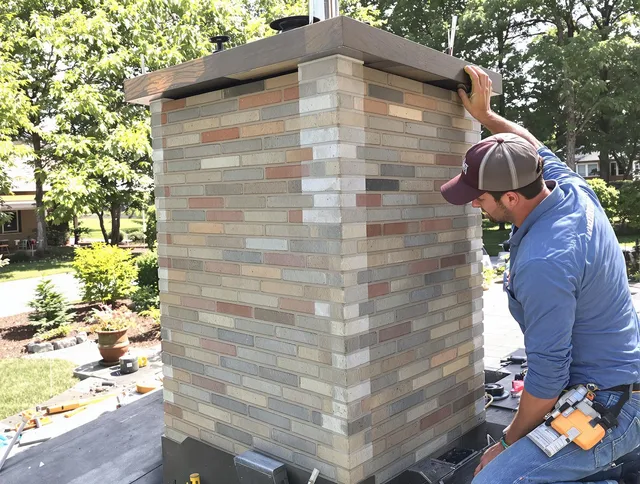 Spring Hill Chimney Sweep completing a modern chimney remodel in Spring Hill, FL