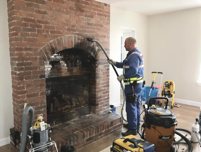 Spring Hill Chimney Sweep expert performing detailed chimney sweep in Spring Hill, FL
