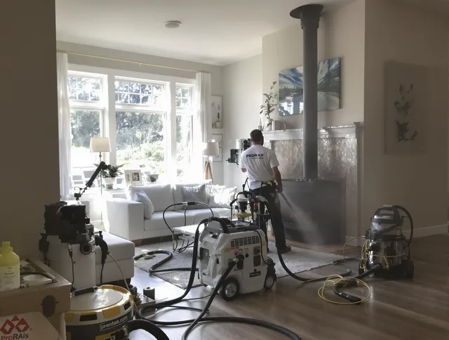 Soot removal service by Spring Hill Chimney Sweep for a fireplace in Spring Hill, FL